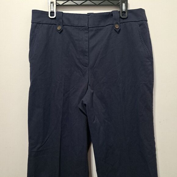 Talbots High Waist Wide Leg Minimalist Casual Prof Trendy Pants Size 14 Navy NWT - Picture 10 of 12